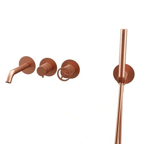 Смеситель для ванны Remer Chrono CH53D2PRP, медь брашированная Смеситель для ванны Remer Chrono CH53D2PRP, медь брашированная