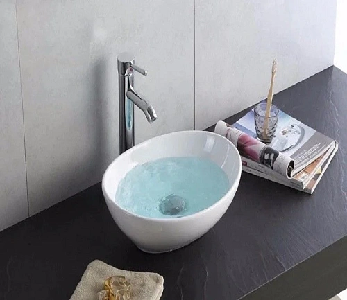 Раковина CeramaLux 7138 накладная, белый Раковина CeramaLux 7138 накладная, белый