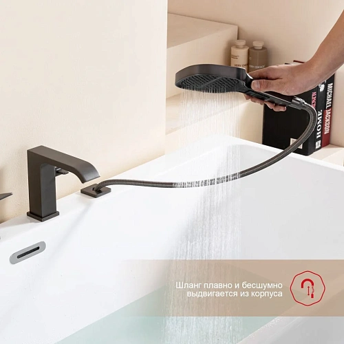 Смеситель на борт ванны Raglo R02.31.09, графит Смеситель на борт ванны Raglo R02.31.09, графит