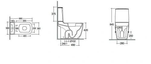 Унитаз напольный Kludi RESA S 27WCB0243 керамический, компакт Унитаз напольный Kludi RESA S 27WCB0243 керамический, компакт