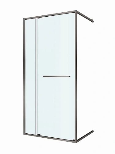 Душевая дверь CEZARES LUX-B-FS-11-110-C-GM 110 см, профиль оружейная сталь, стекло прозрачное Душевая дверь CEZARES LUX-B-FS-11-110-C-GM 110 см, профиль оружейная сталь, стекло прозрачное