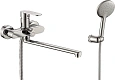 Смеситель для ванны Rush Luson LU1630-51 хром, с длинным поворотным изливом Смеситель для ванны Rush Luson LU1630-51 хром, с длинным поворотным изливом