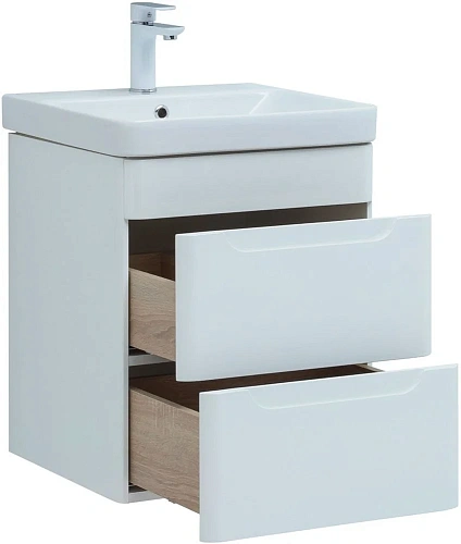 Тумба под раковину Aquanet София 50 белый глянец (2 ящика) 00274171 Тумба под раковину Aquanet София 50 белый глянец (2 ящика) 00274171