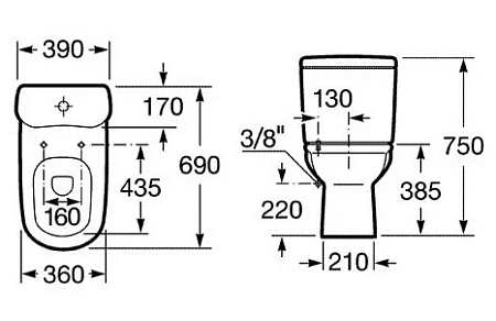 Бачок для унитаза Roca Giralda 341469000 Бачок для унитаза Roca Giralda 341469000