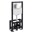Детальная картинка товара «инсталляция для унитаза wasserkraft dill 61tlt.010.me.bn04 с клавишей смыва никель»