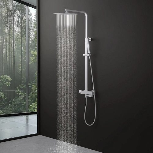 Душевая система Timo Tetra-thermo SX-0169/16 с термостатом белый матовый Душевая система Timo Tetra-thermo SX-0169/16 с термостатом белый матовый