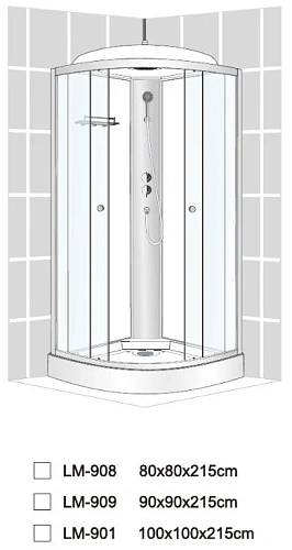 Душевая кабина Dto LM (LM908) 80x80 см стандартная Душевая кабина Dto LM (LM908) 80x80 см стандартная