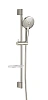 Душевой гарнитур AQUAme AQM8101BN H=790мм, 120 мм, 3 режима, мыльница, шланг 1500мм, никель шлифованный