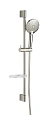 Душевой гарнитур AQUAme AQM8101BN H=790мм, 120 мм, 3 режима, мыльница, шланг 1500мм, никель шлифованный Душевой гарнитур AQUAme AQM8101BN H=790мм, 120 мм, 3 режима, мыльница, шланг 1500мм, никель шлифованный