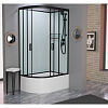 Душевая кабина Frank F412/2R Black без крыши черный профиль 120x80 154009 Душевая кабина Frank F412/2R Black без крыши черный профиль 120x80 154009