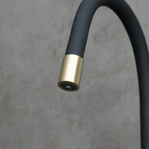 Смеситель для кухни Lemark Expert LM5083LGN-Black c гибким изливом, с подключением к фильтру, светлое золото нано/черный Смеситель для кухни Lemark Expert LM5083LGN-Black c гибким изливом, с подключением к фильтру, светлое золото нано/черный