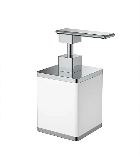 Дозатор жидкого мыла Boheme 10969-W-CR белый-хром Дозатор жидкого мыла Boheme 10969-W-CR белый-хром