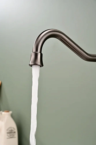 Смеситель для кухни Paulmark Retro вороненая сталь Re213226-GM Смеситель для кухни Paulmark Retro вороненая сталь Re213226-GM