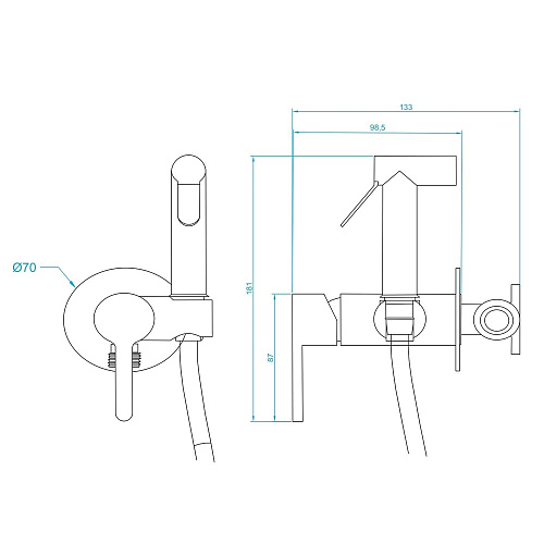 Гигиенический душ RGW Shower Panels SP-206 хром Гигиенический душ RGW Shower Panels SP-206 хром