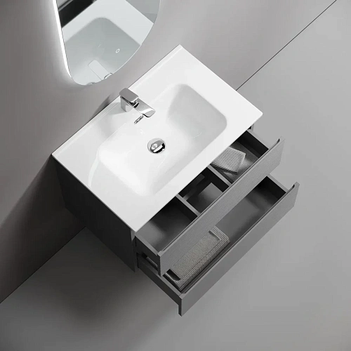 Тумба под раковину Sancos Folk FL70GS 690х445х500 Grey soft, подвесная Тумба под раковину Sancos Folk FL70GS 690х445х500 Grey soft, подвесная