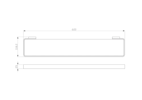 Полка Wonzon & Woghand стеклянная, хром (WW-8327A) Полка Wonzon & Woghand стеклянная, хром (WW-8327A)