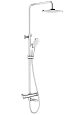 Душевая система Splenka S223.26 с термостатом, хром Душевая система Splenka S223.26 с термостатом, хром