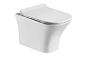 Унитаз подвесной CeramaLux 2615E белый с крышкой микролифт