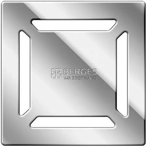 Душевой трап BERGES PLATZ Norma 100х100, хром глянец, S-сифон D50 H60 боковой 091158 Душевой трап BERGES PLATZ Norma 100х100, хром глянец, S-сифон D50 H60 боковой 091158