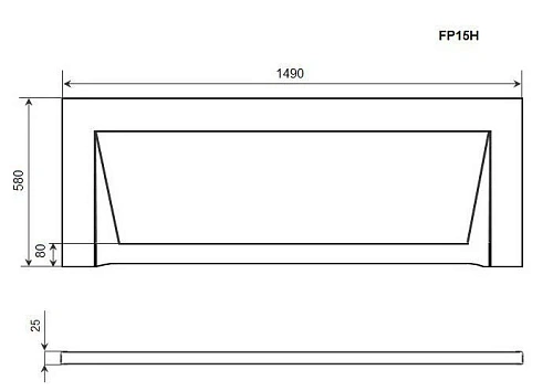 Экран для ванны фронтальный Timo FP15H 150 см Экран для ванны фронтальный Timo FP15H 150 см