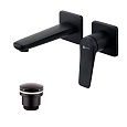 Смеситель для раковины Lemark Bronx LM3736BL встраиваемый, черный Смеситель для раковины Lemark Bronx LM3736BL встраиваемый, черный