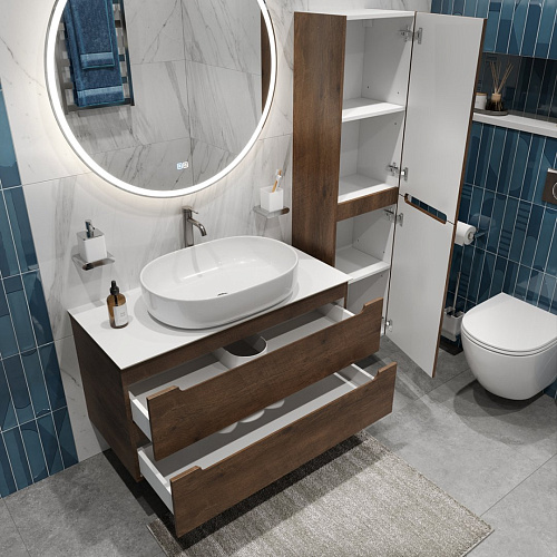 Тумба со столешницей и раковиной BelBagno ETNA 100 etna100rw-kepbo-1084-set подвесная ETNA100RW-KEPBO-1084-SET Тумба со столешницей и раковиной BelBagno ETNA 100 etna100rw-kepbo-1084-set подвесная ETNA100RW-KEPBO-1084-SET