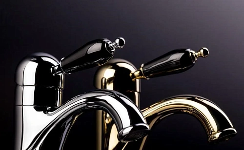 Смеситель для раковины Boheme TRADIZIONALE 261-BL CHROMO с черной керамикой Смеситель для раковины Boheme TRADIZIONALE 261-BL CHROMO с черной керамикой