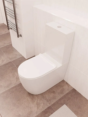 Чаша напольного унитаза AQUAme Rimless AQM1002 c сиденьем SoftClose, горизонтальный выпуск 660x360x4 Чаша напольного унитаза AQUAme Rimless AQM1002 c сиденьем SoftClose, горизонтальный выпуск 660x360x4