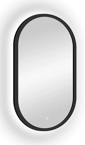 Зеркало DIWO Казань 45 черное, с подсветкой, овальное, в стиле лофт, сенсорное управление 543684 Зеркало DIWO Казань 45 черное, с подсветкой, овальное, в стиле лофт, сенсорное управление 543684
