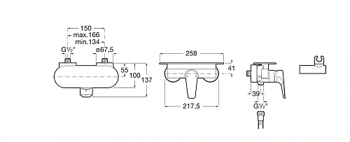 Смеситель для душа Roca Atlas 5A2190C0M Смеситель для душа Roca Atlas 5A2190C0M