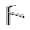 Картинка анонса товара «смеситель для кухни hansgrohe 120, coolstart, ecosmart, 1jet 71805000, хром»