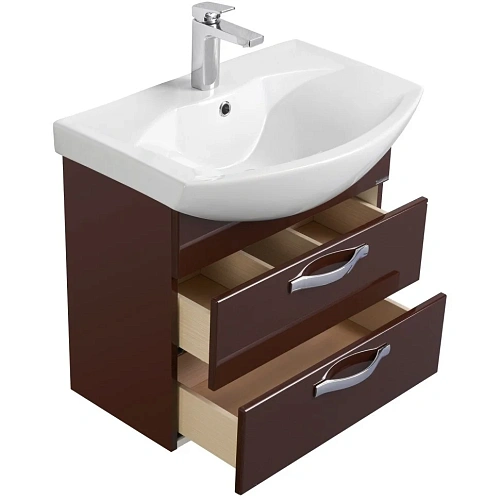 Тумба с раковиной Aquaton Ария 65 М темно-коричневый 1A1233K0AA430 Тумба с раковиной Aquaton Ария 65 М темно-коричневый 1A1233K0AA430