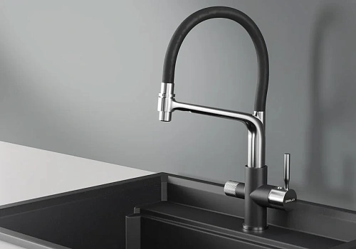 Смеситель для кухни Granula 0075, ЧЁРНЫЙ Смеситель для кухни Granula 0075, ЧЁРНЫЙ