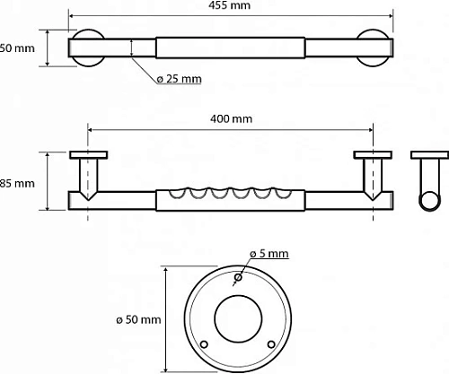 Поручень Bemeta OMEGA 104507675 Поручень Bemeta OMEGA 104507675