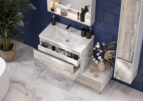 Тумба под раковину Aquaton Капри 80 бетон пайн 1A230201KPDA0 Тумба под раковину Aquaton Капри 80 бетон пайн 1A230201KPDA0