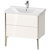 Тумба под раковину Duravit XVIU XV44910B122 напольная 80 см белая глянцевый