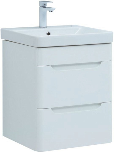 Тумба под раковину Aquanet София 50 белый глянец (2 ящика) 00274171 Тумба под раковину Aquanet София 50 белый глянец (2 ящика) 00274171