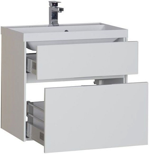 Тумба под раковину Aquanet Латина 70 белый (2 ящика) 00180032 Тумба под раковину Aquanet Латина 70 белый (2 ящика) 00180032