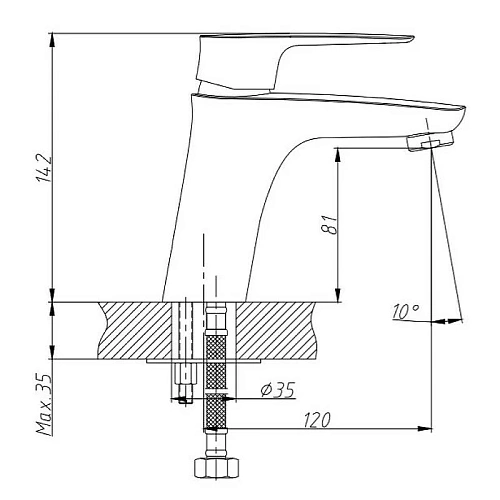 Смеситель для раковины Orange Mari M07-021cr хром Смеситель для раковины Orange Mari M07-021cr хром