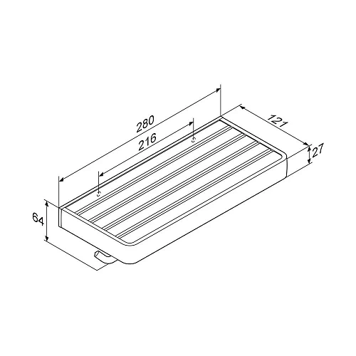 Держатель туалетной бумаги Damixa Jupiter DA77341900 Держатель туалетной бумаги Damixa Jupiter DA77341900