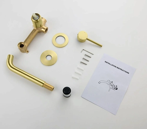 Смеситель для раковины Timo Saona 2372/17SM встраиваемый золото матовое Смеситель для раковины Timo Saona 2372/17SM встраиваемый золото матовое