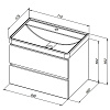 Тумба под раковину Aquanet Вега 70 (2 ящика) 00308333 Тумба под раковину Aquanet Вега 70 (2 ящика) 00308333
