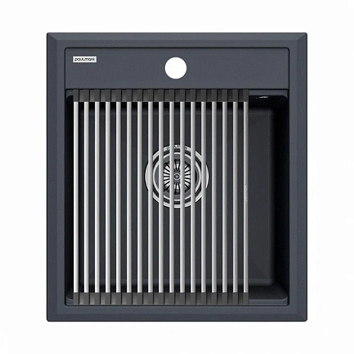 Кухонная мойка Paulmark STEPIA 45 с ролл-матом STEP брашированная PM114651-AN+R375-BS Кухонная мойка Paulmark STEPIA 45 с ролл-матом STEP брашированная PM114651-AN+R375-BS