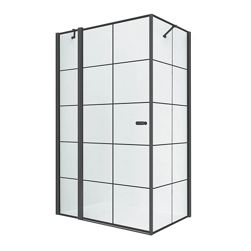 Душевой уголок NEW TRENDY NEW SOLEO BLACK L 90x90x195 K-0579 (черный) Душевой уголок NEW TRENDY NEW SOLEO BLACK L 90x90x195 K-0579 (черный)