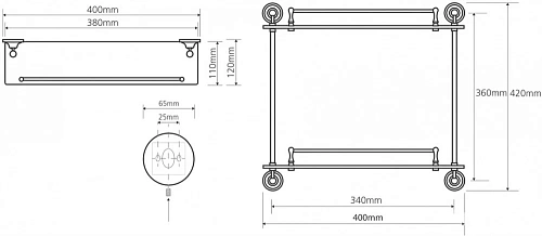 Полка Bemeta RETRO 144202128 Полка Bemeta RETRO 144202128