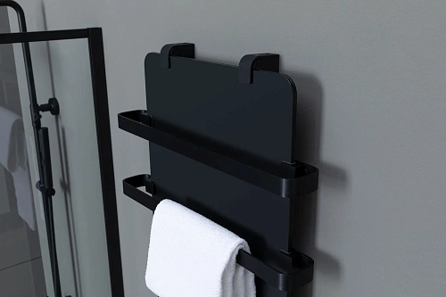 Полотенцесушитель электрический Allen Brau Infinity 120x44 00325638 с рейлингом 2.0 и креплением, черный матовый Полотенцесушитель электрический Allen Brau Infinity 120x44 00325638 с рейлингом 2.0 и креплением, черный матовый