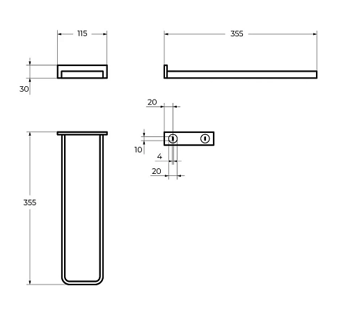Полотенцедержатель CEZARES MAXIMA CZR-F-8915 хром Полотенцедержатель CEZARES MAXIMA CZR-F-8915 хром