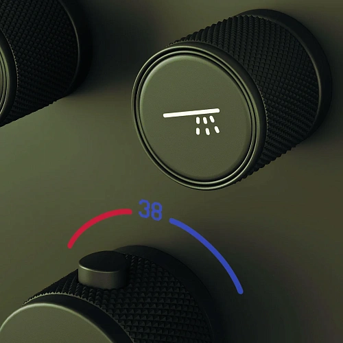 Душевая система Sancos Space SC3006MB встраиваемый с термостатом, черный матовый Душевая система Sancos Space SC3006MB встраиваемый с термостатом, черный матовый