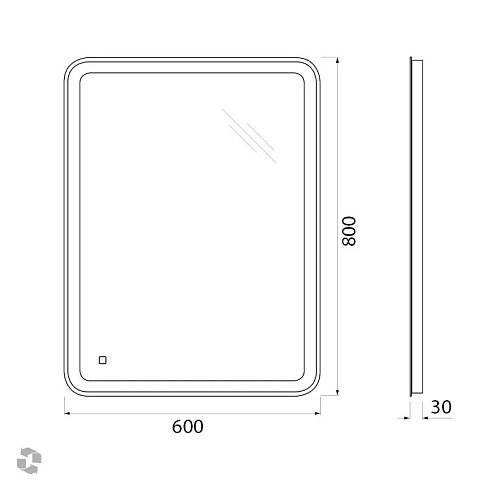 Зеркало BelBagno SPC-MAR-600-800-LED-TCH 12W 220-240V 600x30x800 с подсветкой и сенсорным выключателем Зеркало BelBagno SPC-MAR-600-800-LED-TCH 12W 220-240V 600x30x800 с подсветкой и сенсорным выключателем