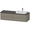 Картинка анонса товара «тумба под раковину duravit happy d.2 plus hp4963r9292 подвесная 160 см серый камень»